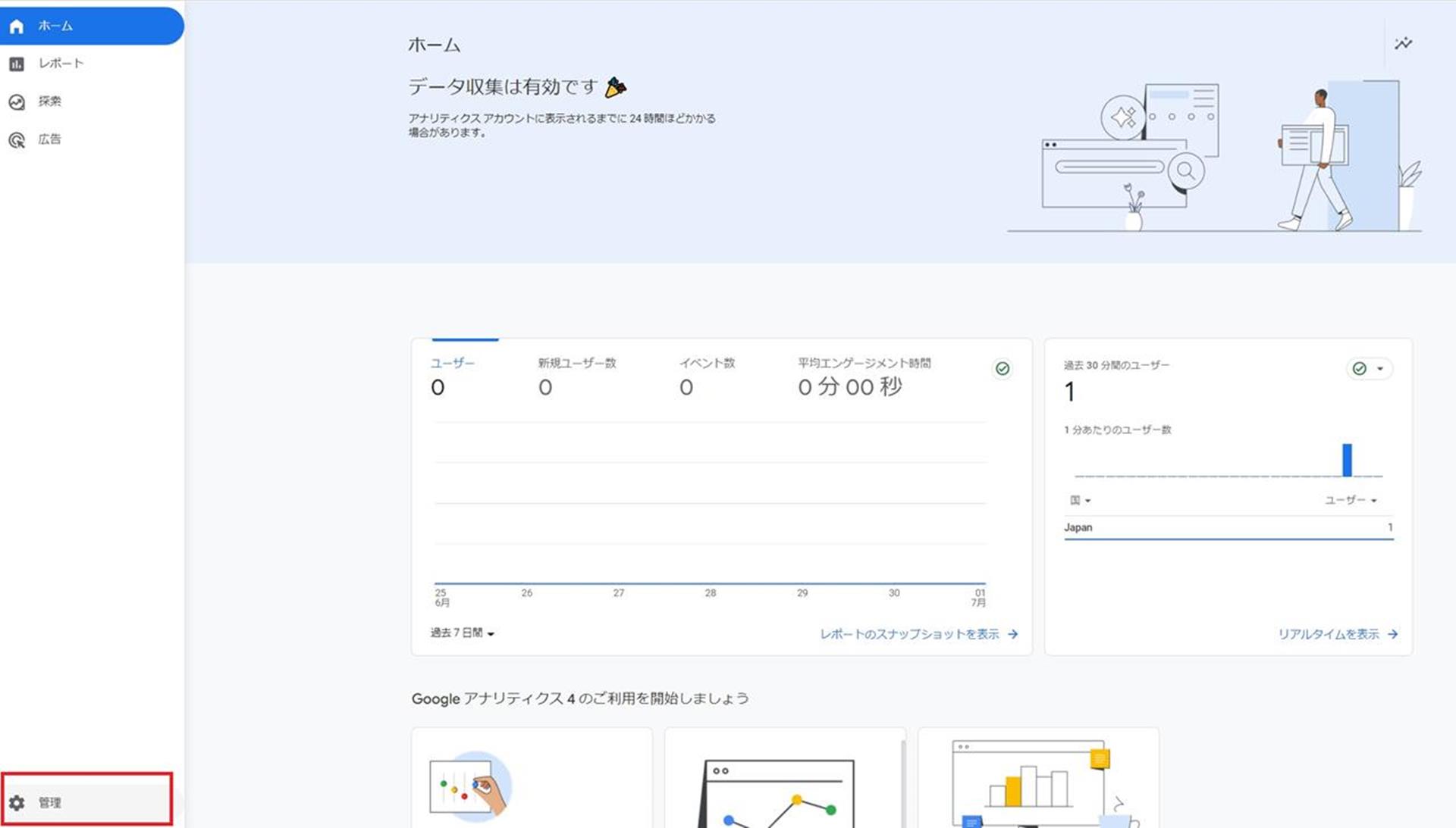 Cocoonを使った新規サイトをアナリティクス(GA4)で追加する